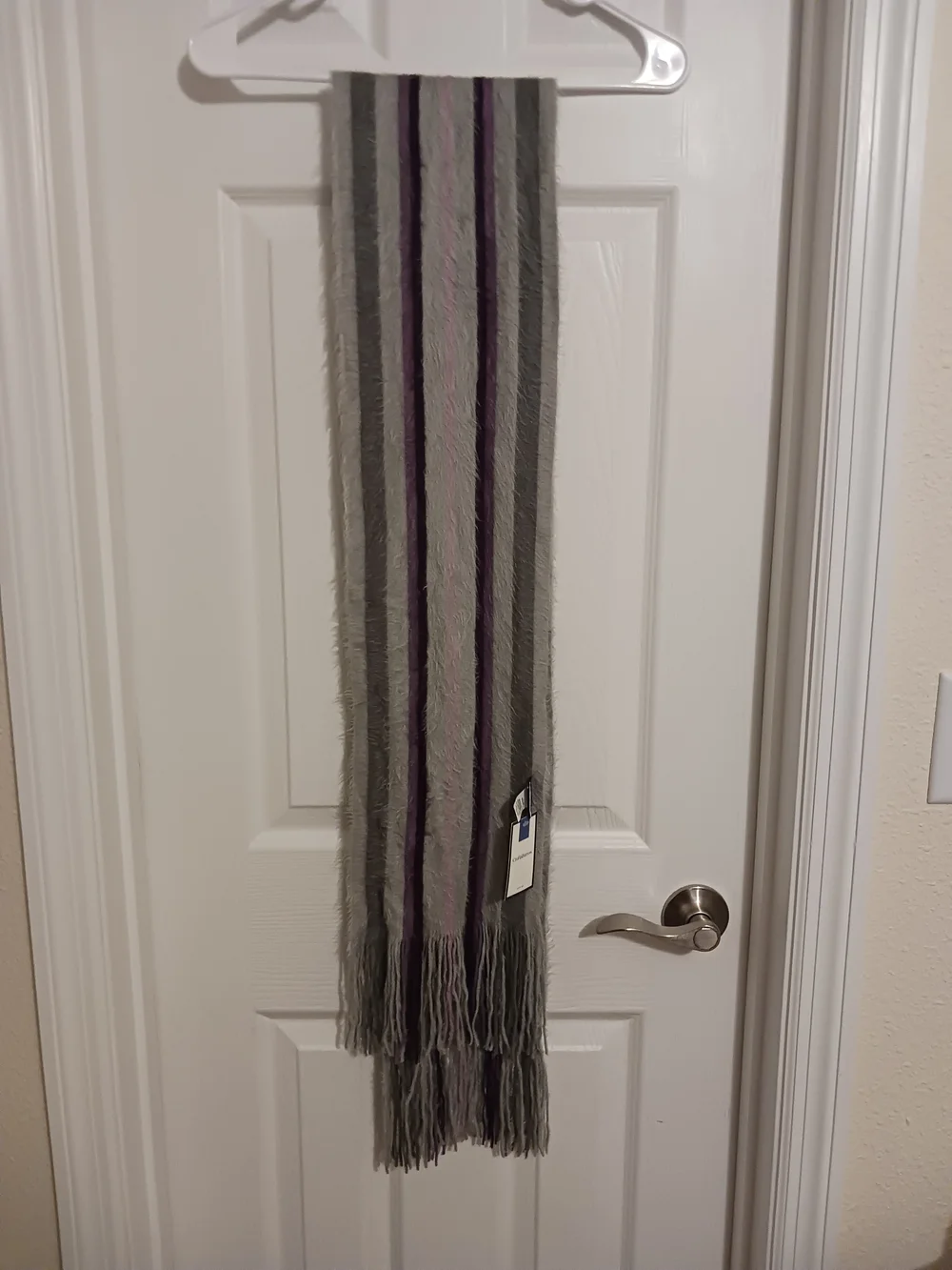croft & barrow Gray Purple Black Stripes Super Soft NWT